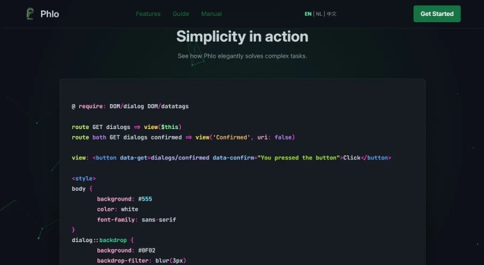 Phlo.tech screenshot