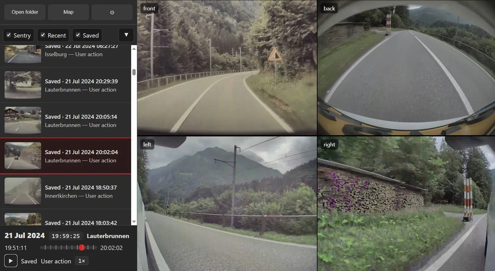 TeslaCam.online screenshot