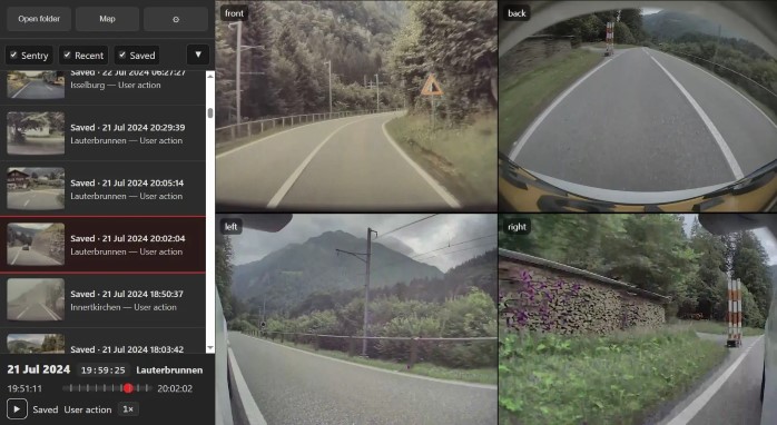 TeslaCam.online screenshot